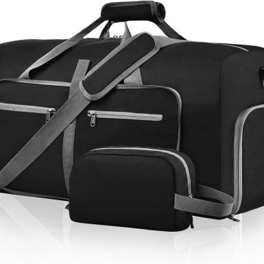 Duffle Bag with Shoes Compartment and Adjustable Strap,Foldable Travel Duffel Bags for Men Women,Waterproof Duffel Bags