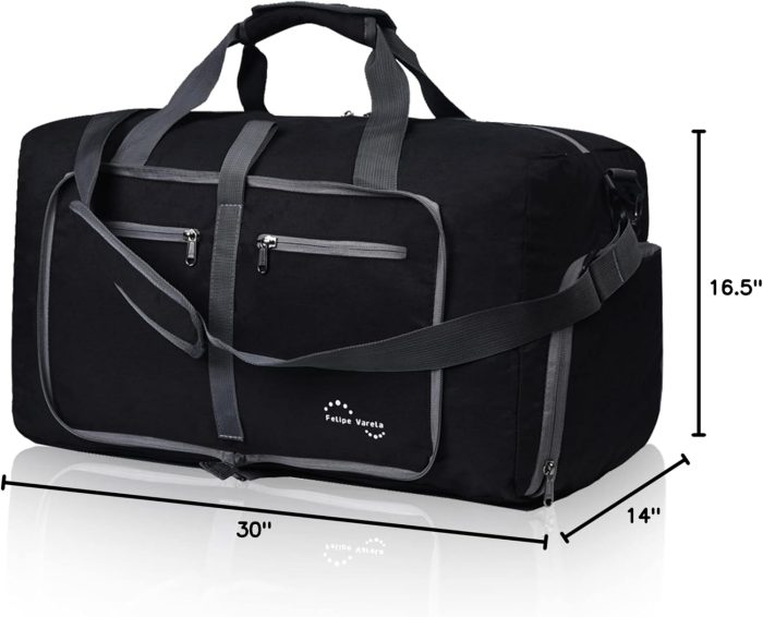 Duffle Bag with Shoes Compartment and Adjustable Strap,Foldable Travel Duffel Bags for Men Women,Waterproof Duffel Bags - Image 9