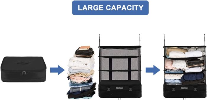 Portable Hanging Travel Shelves Bag Packing Cube Organizer Suitcase Storage Large Capacity - Image 2